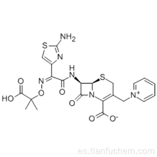 1 - [[(6R, 7R) -7 - [[(2Z) - (2-Amino-4-tiazolil) [(1-carboxi-1-metiletoxi) imino] acetil] amino] -2-carboxi-8- sal interior del hidróxido de oxo-5-tia-1-azabiciclo [4.2.0] oct-2-en-3-il] metil] piridinio CAS 72558-82-8